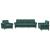 Set de canapele cu perne, 3 piese, verde închis, catifea GartenMobel Dekor