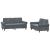 Set de canapele cu perne, 2 piese, gri închis, catifea GartenMobel Dekor
