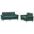 Set de canapele cu perne, 2 piese, verde închis, catifea GartenMobel Dekor