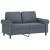Set de canapele cu perne, 3 piese, gri închis, catifea GartenMobel Dekor