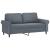 Set de canapele cu perne, 3 piese, gri închis, catifea GartenMobel Dekor
