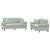 Set canapea cu perne, 2 piese, gri deschis, catifea GartenMobel Dekor