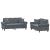 Set canapea cu perne, 2 piese, gri închis, catifea GartenMobel Dekor