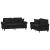 Set canapea cu perne, 2 piese, roz, catifea GartenMobel Dekor