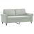 Set de canapele, 3 piese, cu perne, gri deschis, catifea GartenMobel Dekor