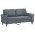 Set canapea cu perne, 3 piese, gri închis, catifea GartenMobel Dekor