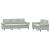 Set de canapele cu perne, 2 piese, gri deschis, catifea GartenMobel Dekor