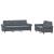 Set de canapele cu perne, 2 piese, gri închis, catifea GartenMobel Dekor