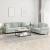Set canapea 2 piese cu perne, gri deschis, catifea GartenMobel Dekor