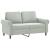 Set canapea 2 piese cu perne, gri deschis, catifea GartenMobel Dekor