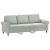 Set canapea 2 piese cu perne, gri deschis, catifea GartenMobel Dekor