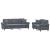 Set canapea cu perne, 2 piese, gri închis, catifea GartenMobel Dekor