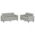 Set de canapele cu perne, 2 piese, gri deschis, microfibră GartenMobel Dekor