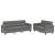 Set de canapele cu perne, 2 piese, gri închis, microfibră GartenMobel Dekor