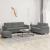 Set de canapele cu perne, 3 piese, gri închis, microfibră GartenMobel Dekor