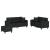 Set de canapele cu perne, 3 piese, negru, piele ecologică GartenMobel Dekor