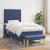 Pat box spring cu saltea, albastru, 100x200 cm, textil GartenMobel Dekor