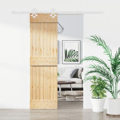 Ușă glisantă cu set de feronerie 70x210 cm, lemn masiv de pin GartenMobel Dekor