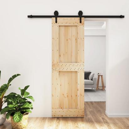 Ușă glisantă cu set de feronerie 70x210 cm, lemn masiv de pin GartenMobel Dekor