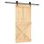 Ușă glisantă cu set de feronerie 95x210 cm, lemn masiv de pin GartenMobel Dekor