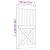 Ușă glisantă cu set de feronerie 95x210 cm, lemn masiv de pin GartenMobel Dekor