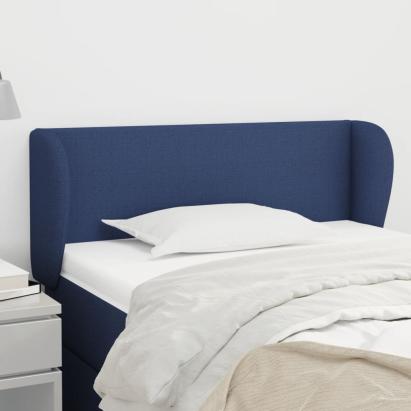 Tăblie de pat cu aripioare albastru 93x23x78/88 cm textil GartenMobel Dekor