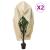 Huse de plante din fleece cu fermoar 2 buc. 70 g/m² 3,93x3,5 m GartenMobel Dekor