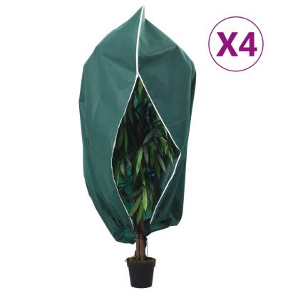 Protecție de fleece plante cu fermoar, 4 buc, 70 g/m², 1x1,55 m GartenMobel Dekor