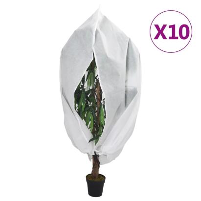 Protecții fleece pt plante, fermoar, 10 buc, 70 g/m², 1x1,55 m GartenMobel Dekor