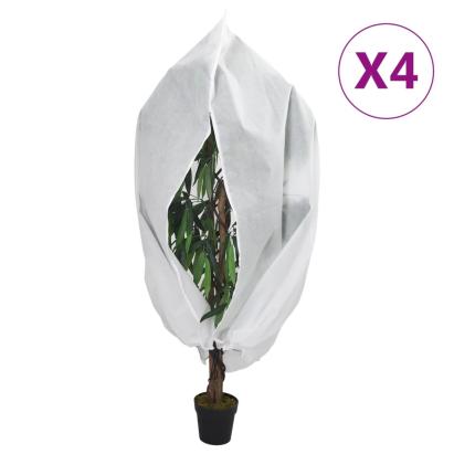 Huse de plante din fleece cu fermoar 4 buc. 70 g/m² 3,14x2,5 m GartenMobel Dekor