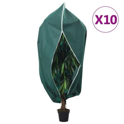 Protecții fleece plante, fermoar, 10 buc, 70 g/m² 1,55x1,55 m GartenMobel Dekor