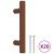 Mânere de dulap, 20 buc., bronz, 64 mm, oțel inoxidabil GartenMobel Dekor