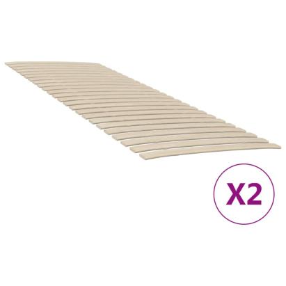 Baze de pat cu șipci cu 48 șipci, 2 buc., 80x200 cm GartenMobel Dekor