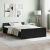 Cadru pat cu tăblie de cap/picioare, negru, 120x200 cm GartenMobel Dekor