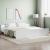Cadru pat cu tăblie la cap/picioare, alb, 180x200 cm GartenMobel Dekor