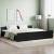 Cadru pat cu tăblie la cap/picioare, negru, 180x200 cm GartenMobel Dekor