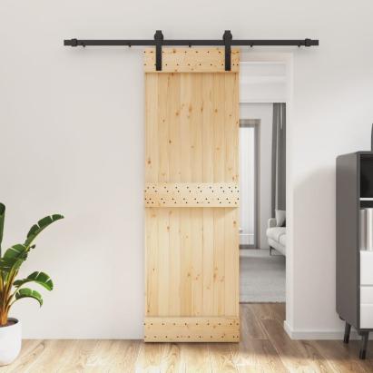 Ușă glisantă cu set de feronerie 70x210 cm, lemn masiv de pin GartenMobel Dekor