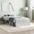 Cadru de pat, gri beton, 100x200 cm GartenMobel Dekor