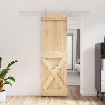 Ușă glisantă cu set de feronerie 70x210 cm, lemn masiv de pin GartenMobel Dekor