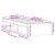 Cadru de pat mic single, alb, 75x190 cm GartenMobel Dekor