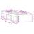 Cadru de pat mic single, gri beton, 75x190 cm GartenMobel Dekor
