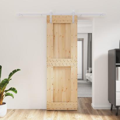 Ușă glisantă cu set de feronerie 70x210 cm, lemn masiv de pin GartenMobel Dekor
