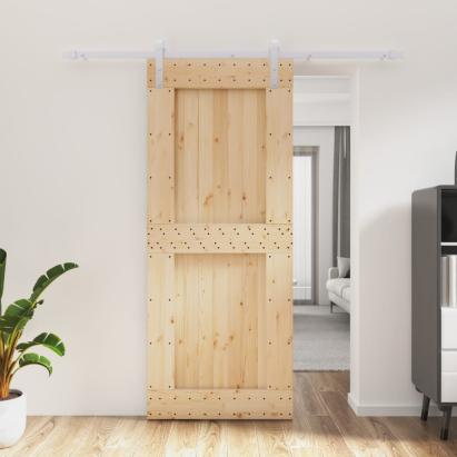 Ușă glisantă cu set de feronerie 85x210 cm, lemn masiv de pin GartenMobel Dekor