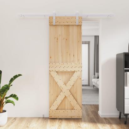 Ușă glisantă cu set de feronerie 70x210 cm, lemn masiv de pin GartenMobel Dekor