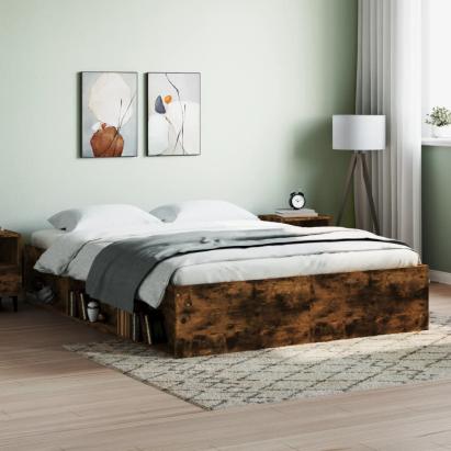 Cadru de pat King Size, stejar fumuriu, 150x200 cm GartenMobel Dekor