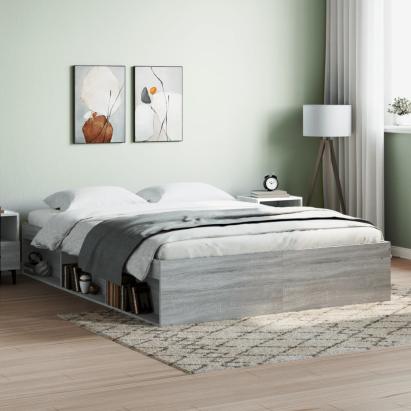 Cadru de pat King Size, sonoma gri, 150x200 cm GartenMobel Dekor