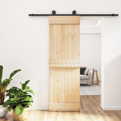 Ușă glisantă cu set de feronerie 70x210 cm, lemn masiv de pin GartenMobel Dekor