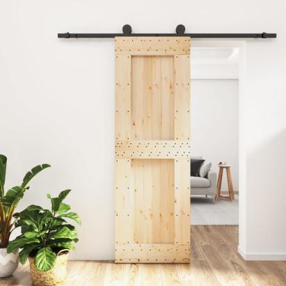 Ușă glisantă cu set de feronerie 70x210 cm, lemn masiv de pin GartenMobel Dekor