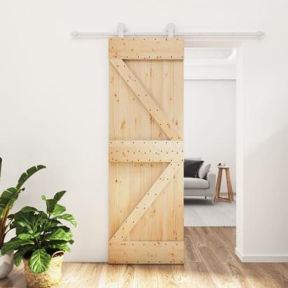 Ușă glisantă cu set de feronerie 70x210 cm, lemn masiv de pin GartenMobel Dekor