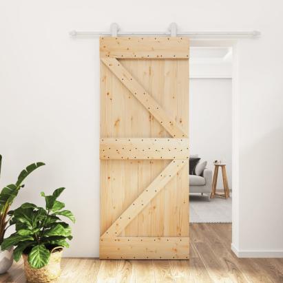 Ușă glisantă cu set de feronerie 85x210 cm, lemn masiv de pin GartenMobel Dekor